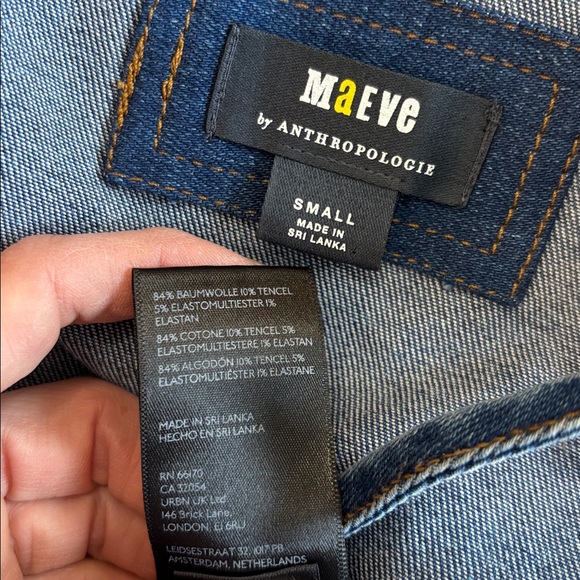 Maeve by Anthropologie High Square-Neck Button-Front Denim Mini Dress Size S - Picture 14 of 15